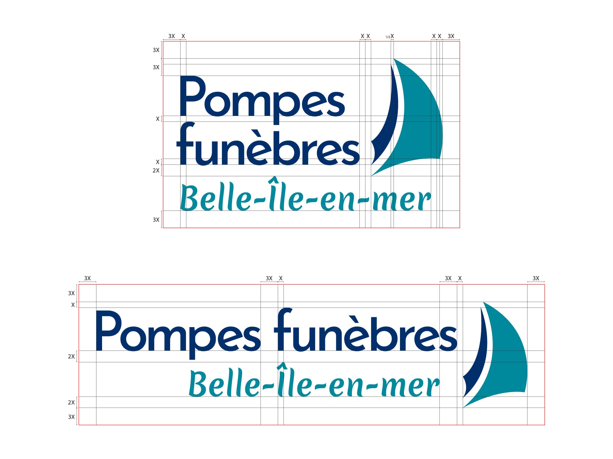Alan Harnois - Directeur artistique - Graphiste - Freelance - Réalisations -Pompes funèbres de Belle-Île-en-mer - Images - Construction logo